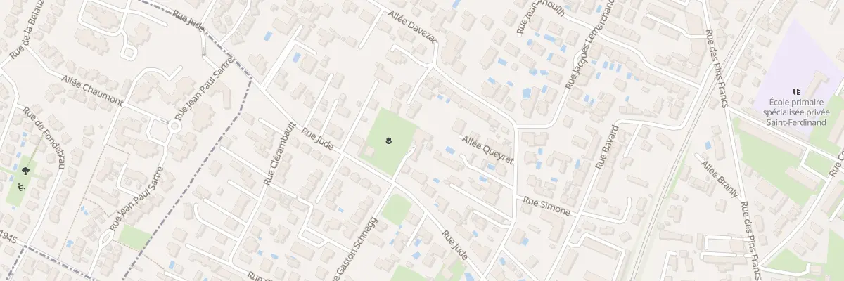 Plan du 83 Rue Jude à Bordeaux