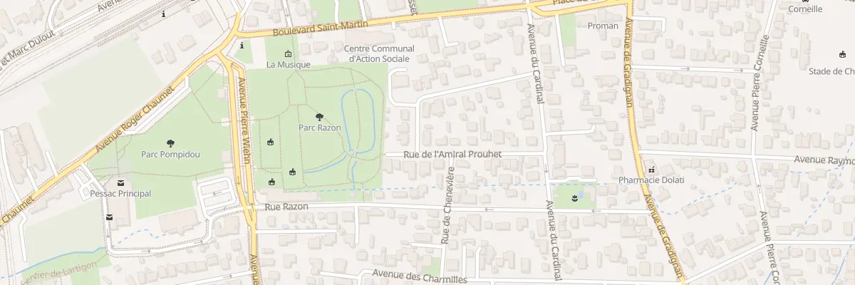 Plan du 16 Rue Amiral Prouhet à Pessac