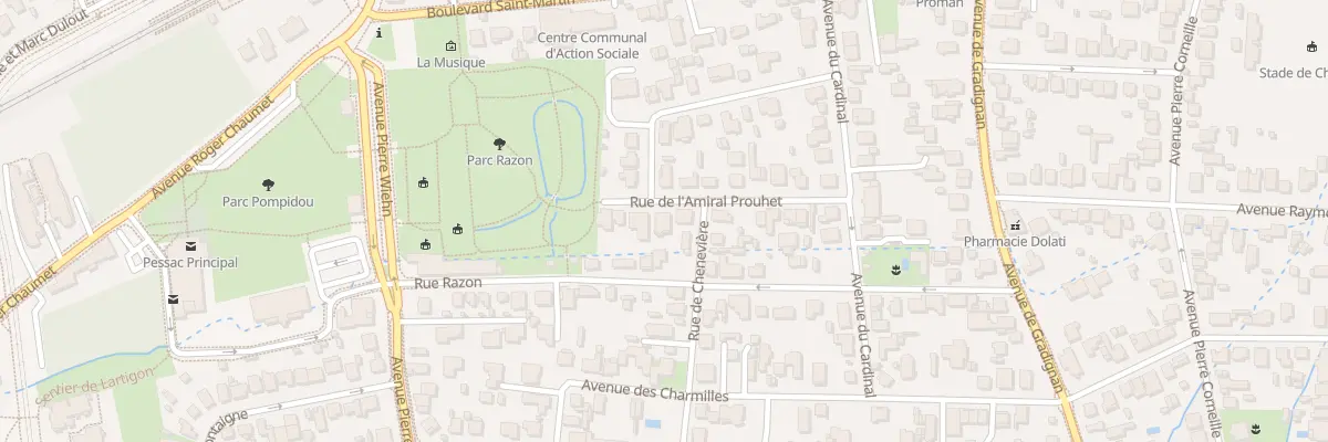 Plan du 15 Rue Amiral Prouhet à Pessac