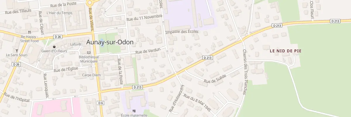 Plan du 4 Rue des Ecoles - Aunay / Odon aux Monts d’Aunay