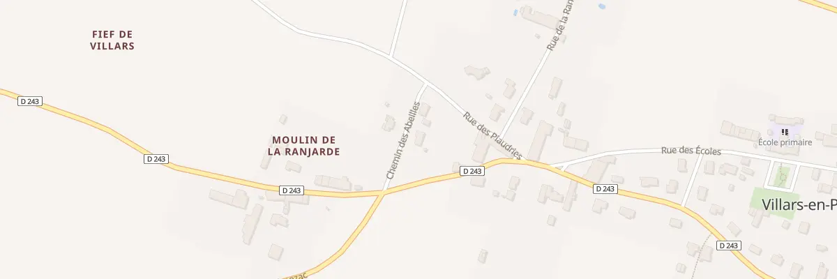 Plan du 2 Che des Abeilles à Villars-en-Pons