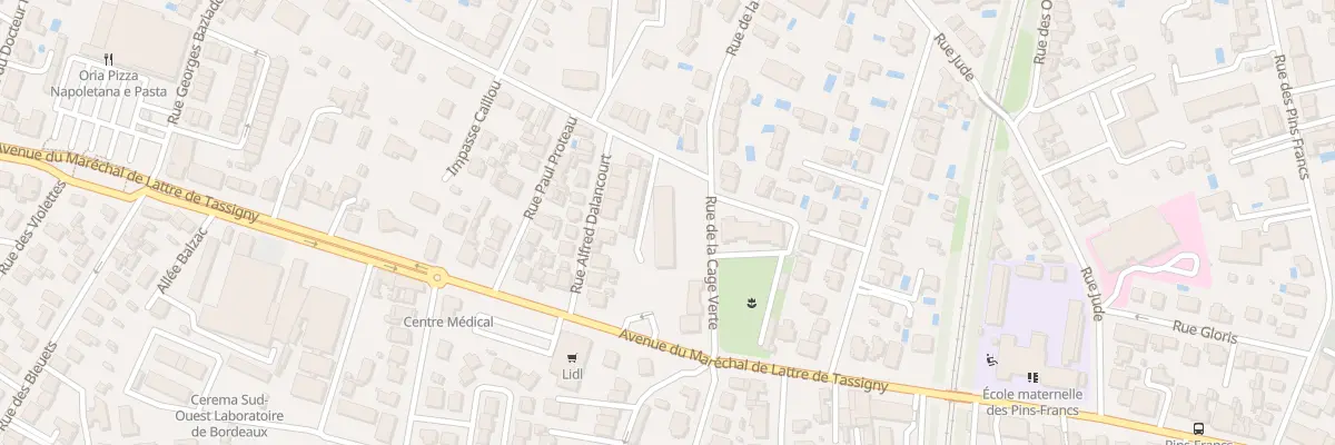 Plan du 14 Rue Cage Verte à Bordeaux