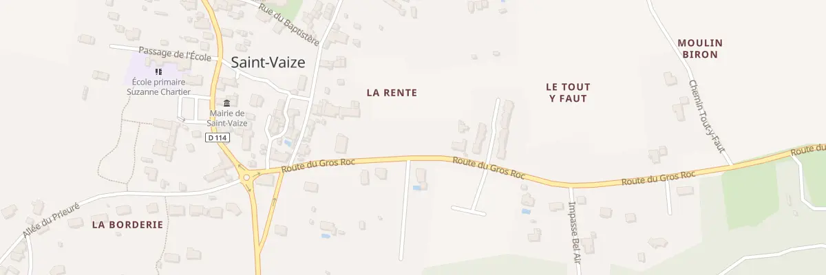 Plan du 25 Rte du Gros Roc à Saint-Vaize