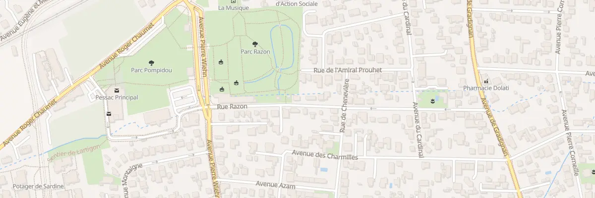 Plan du 9 Rue Razon à Pessac