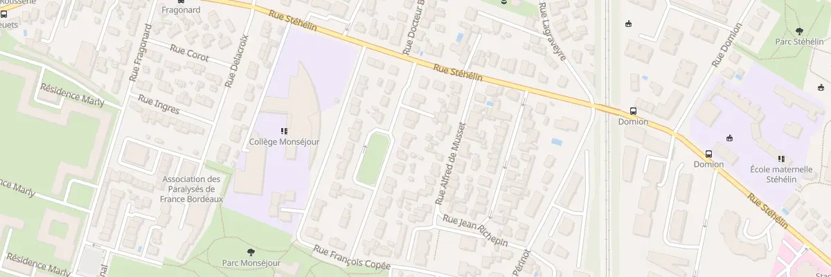 Plan du 12 Rue du Docteur Paul Castanet à Bordeaux