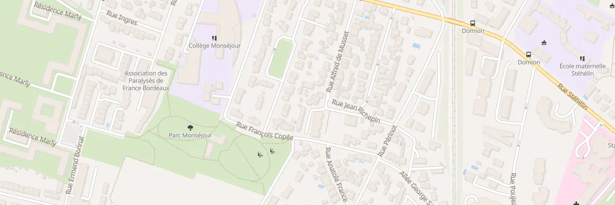 Plan du 27 Rue Alfred de Musset à Bordeaux