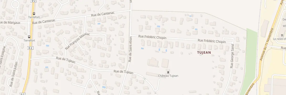 Plan du 32 Rue Frédéric Chopin à Blanquefort