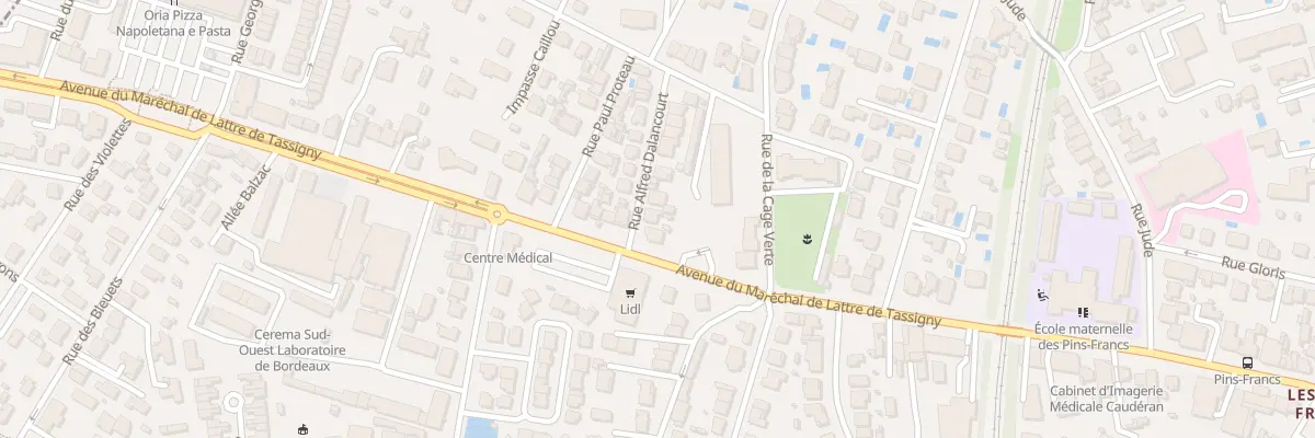 Plan du 3 Rue Alfred Dalancourt à Bordeaux