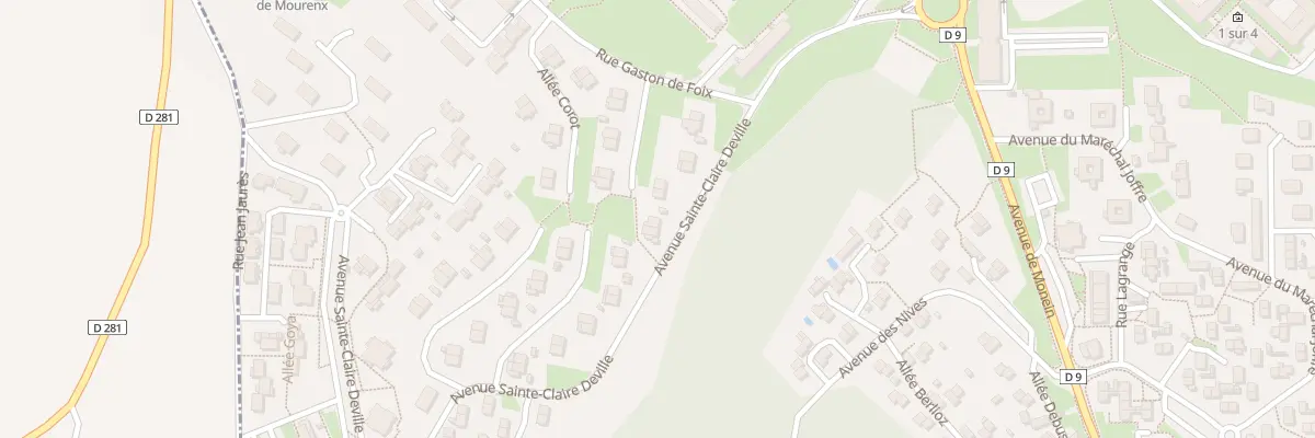 Plan du 14 Av Sainte Claire Deville à Mourenx