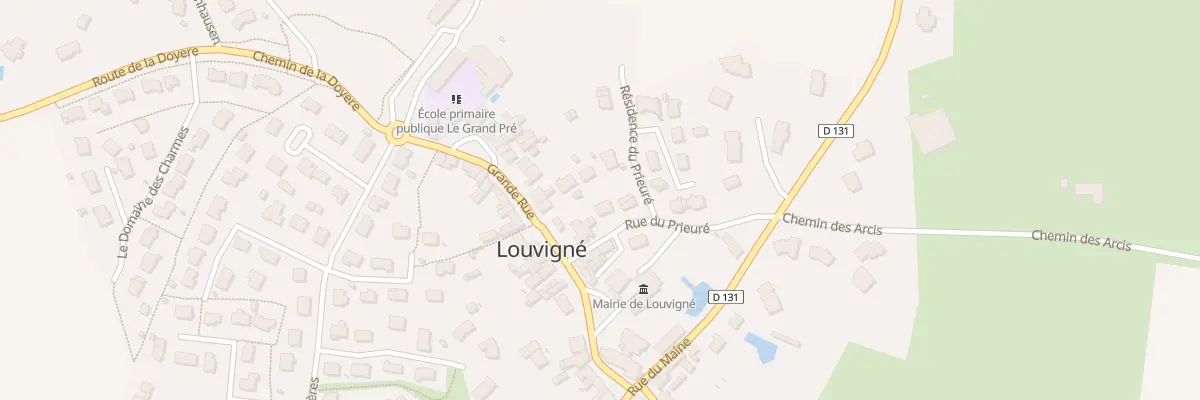 Plan du 2 Rue du Prieuré à Louvigné