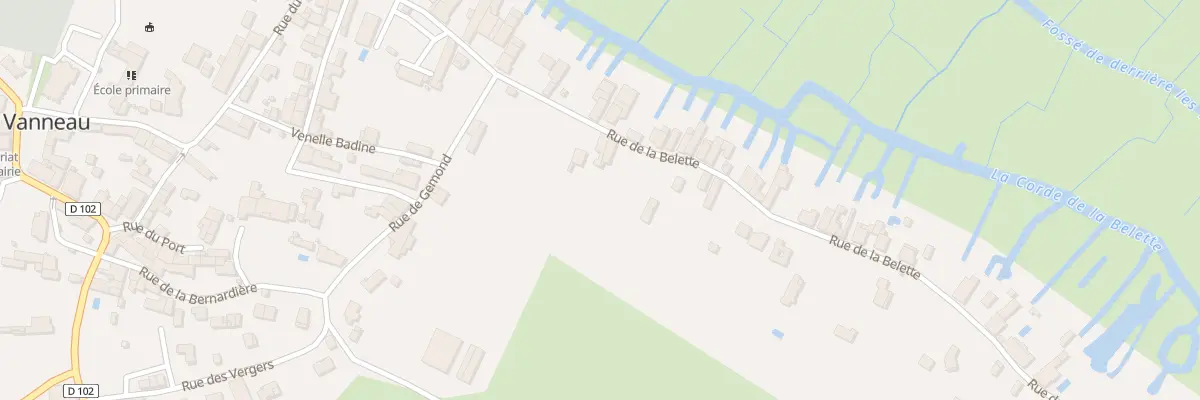 Plan du 12 Rue de la Belette au Vanneau-Irleau