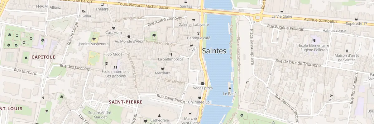Plan du 1 Pl aux Herbes à Saintes