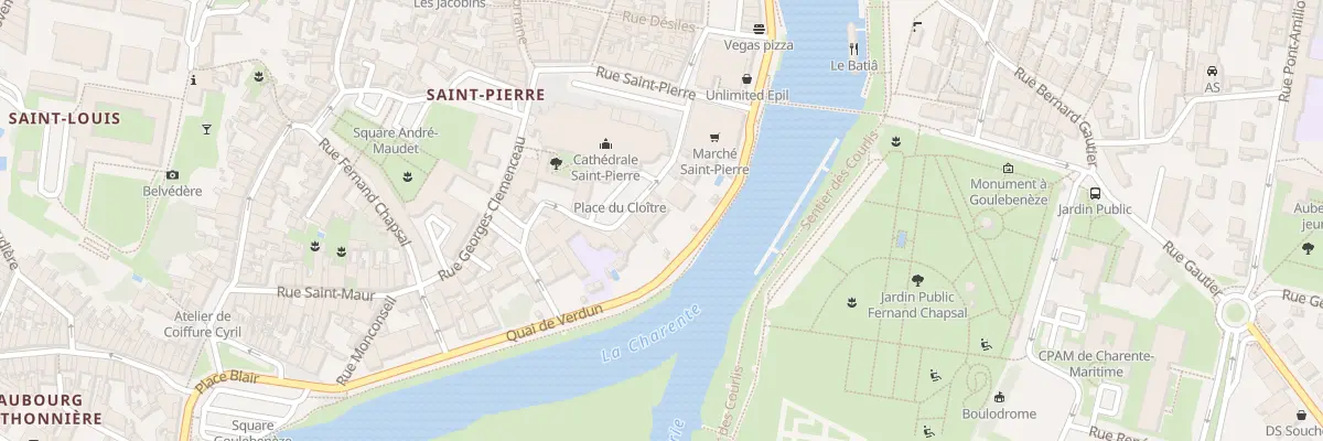 Plan du 11 Rue Cuvilliers à Saintes