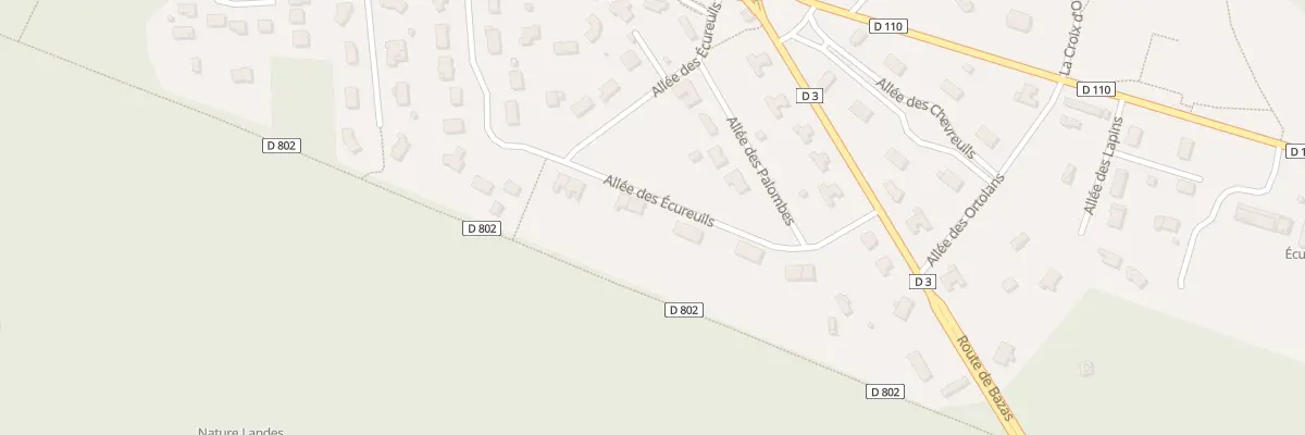 Plan du 13 All des Ecureuils à Hostens