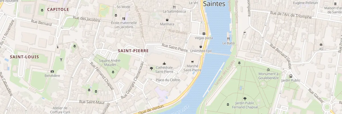 Plan du 6 Pl Saint Pierre à Saintes