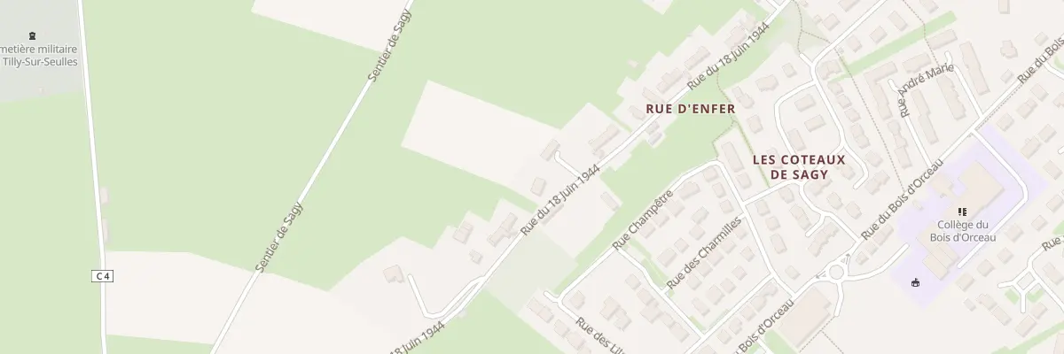 Plan du 30B Rue du 18 Juin 1944 à Tilly-sur-Seulles