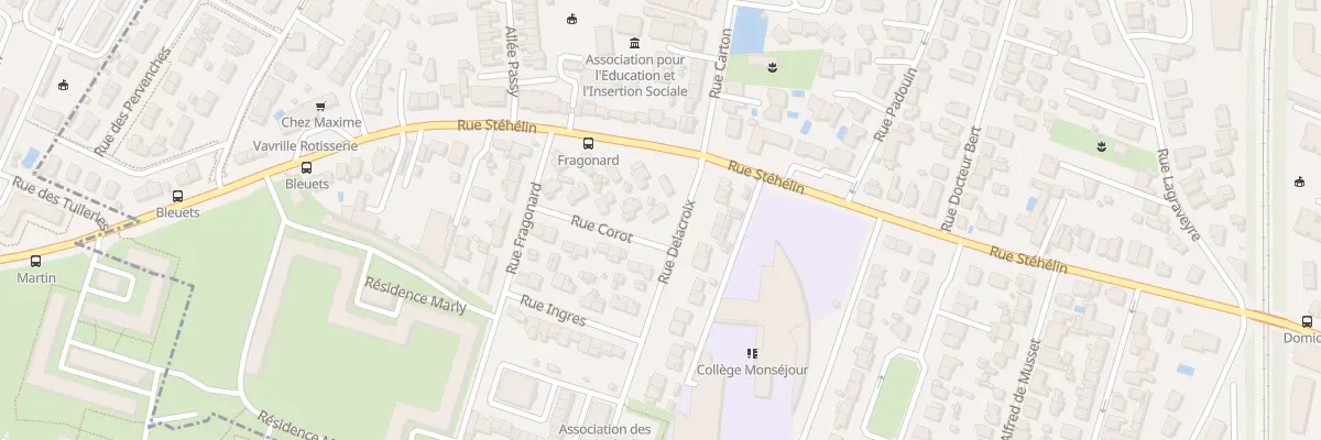 Plan du 1 Rue Corot Caud à Bordeaux