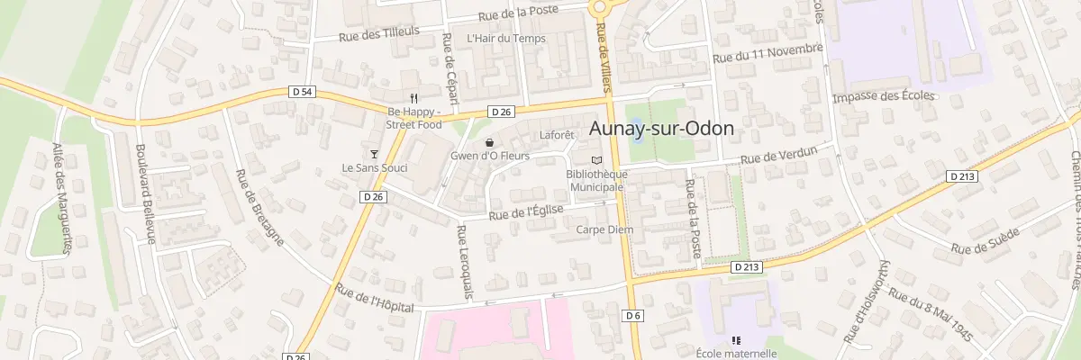 Plan du 6 Rue de l’Eglise - Aunay Odon aux Monts d’Aunay