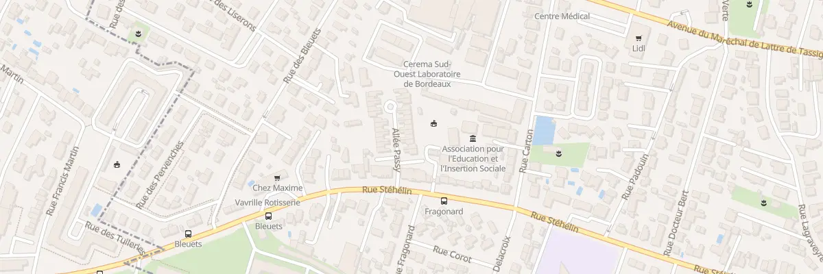 Plan du 7 All de Passy à Bordeaux