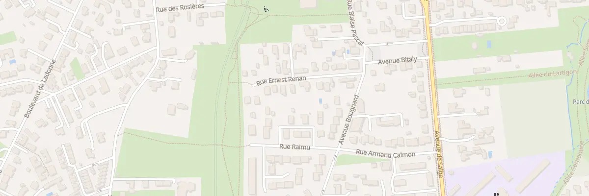 Plan du 11 Rue Ernest Renan à Pessac