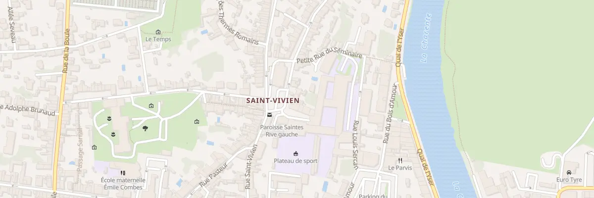 Plan du 3 Pl Saint Vivien à Saintes