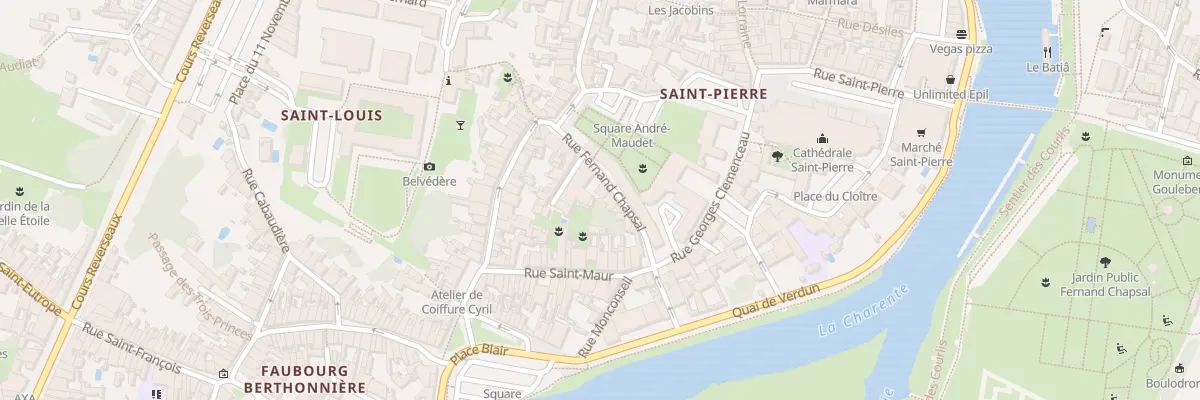 Plan du 9 Rue Fernand Chapsal à Saintes