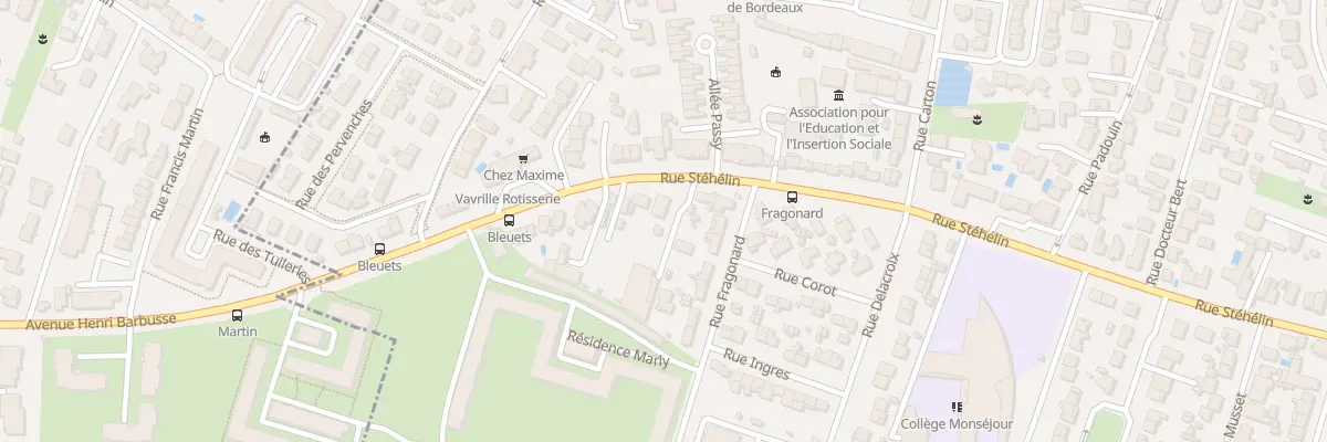 Plan du 160 Rue Stéhélin à Bordeaux