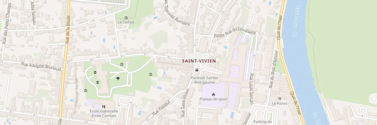 Plan du 3 Rue Albin Delage à Saintes