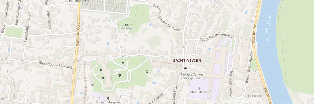 Plan du 12 Rue Albin Delage à Saintes