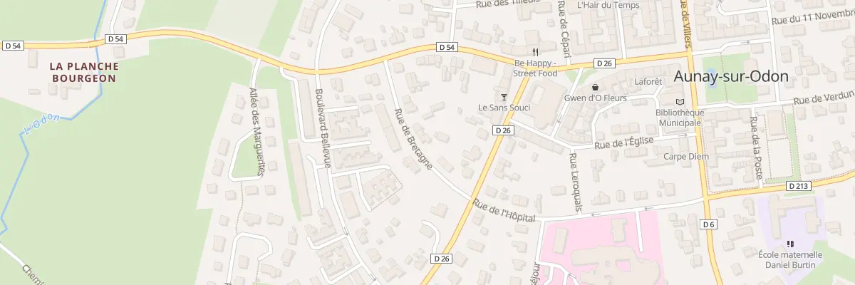 Plan du 6 Rue de Bretagne - Aunay /Odon aux Monts d’Aunay