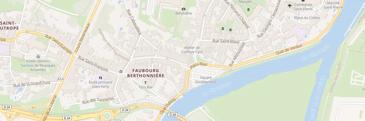 Plan du 6 Rue Berthonniere à Saintes