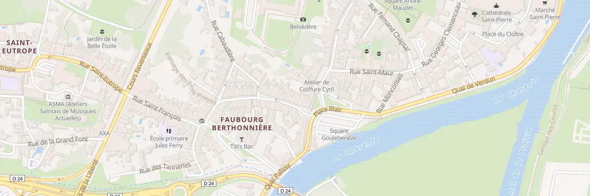 Plan du 10 Rue Berthonniere à Saintes