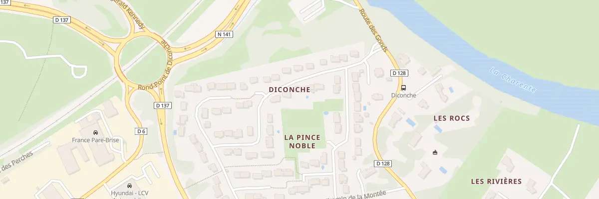 Plan du 9 Rue de la Combe du Moulin à Saintes