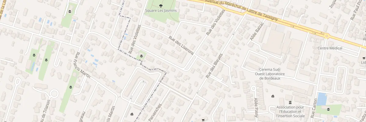 Plan du 13 Rue des Violettes à Bordeaux