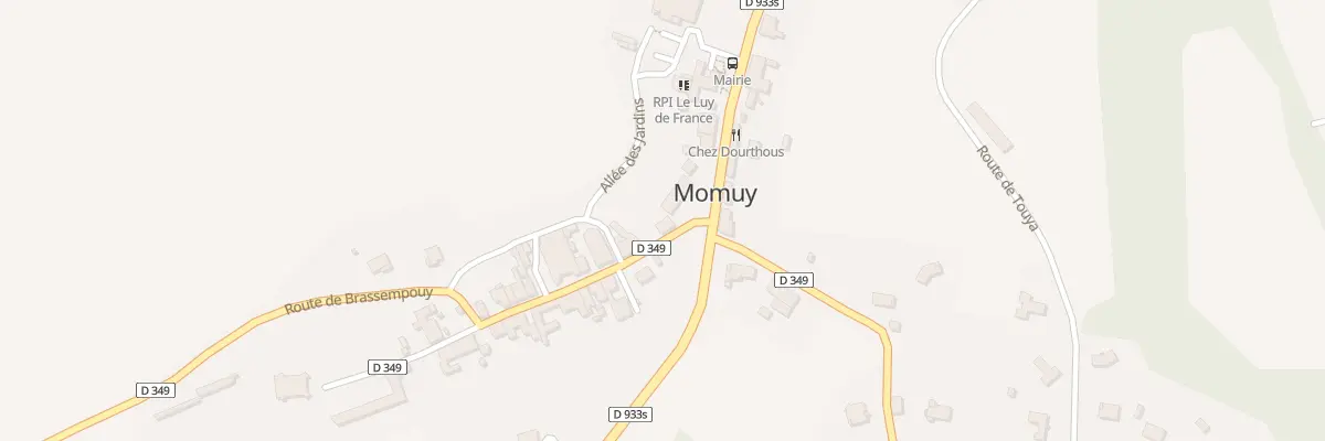 Plan du 36 Rte du Bourg à Momuy