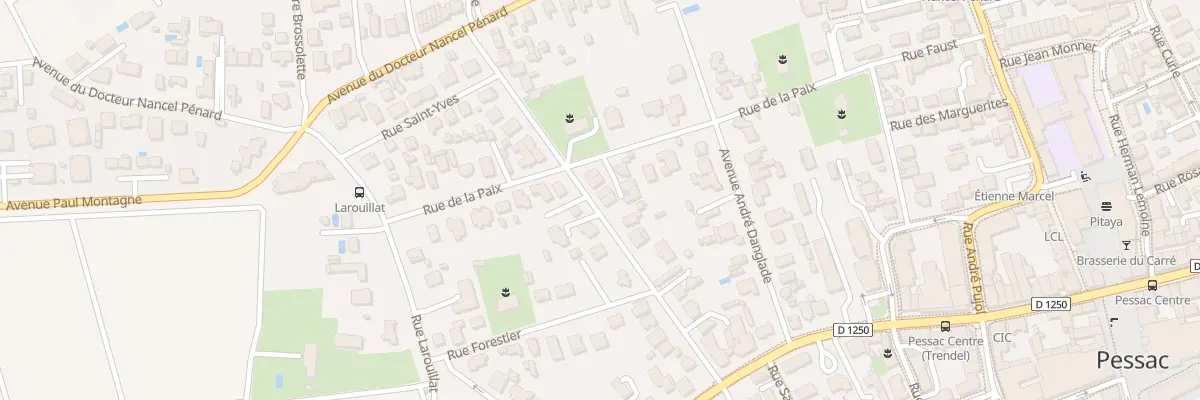 Plan du 20E Rue de la Paix à Pessac