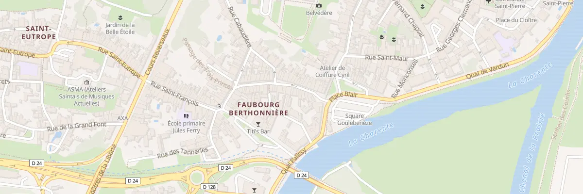Plan du 21 Rue Berthonniere à Saintes