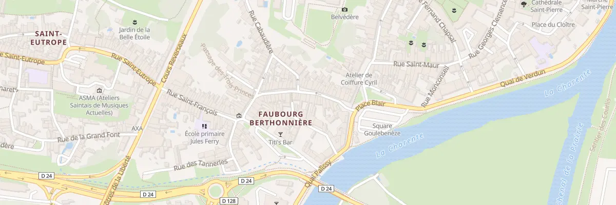Plan du 27 Rue Berthonniere à Saintes