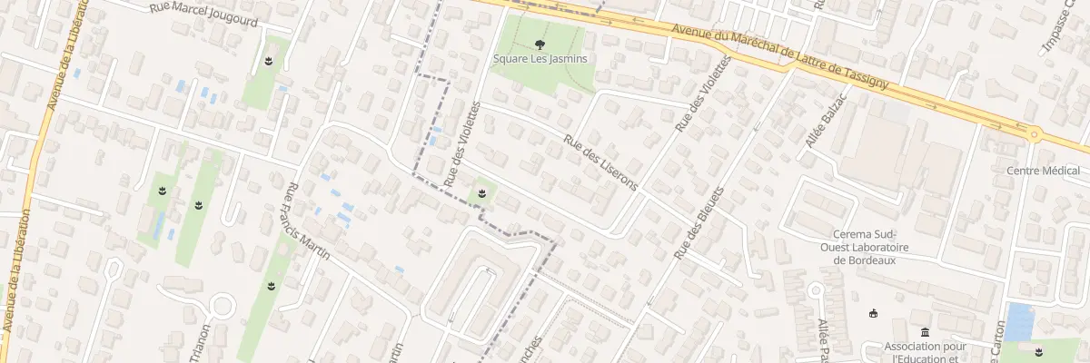 Plan du 19 Rue des Violettes à Bordeaux