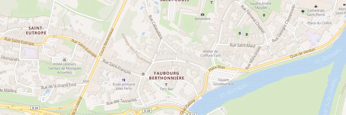 Plan du 36 Rue Berthonniere à Saintes