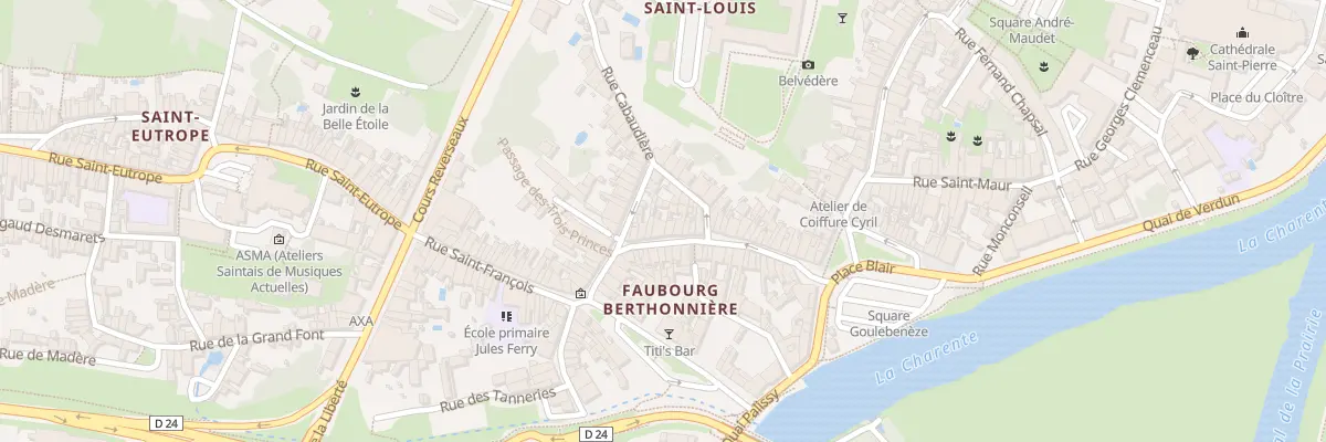 Plan du 46 Rue Berthonniere à Saintes