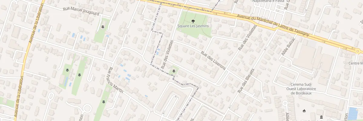 Plan du 23 Rue des Violettes à Bordeaux