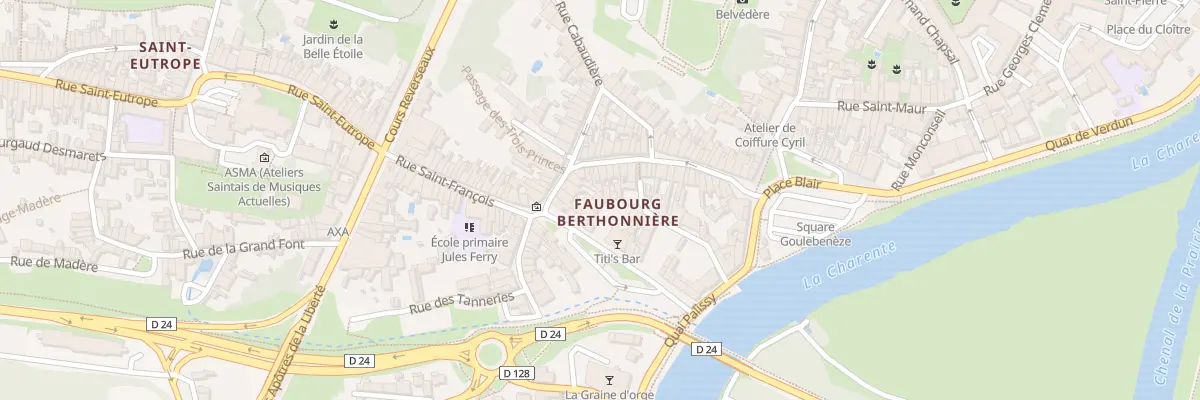 Plan du 59 Rue Berthonniere à Saintes