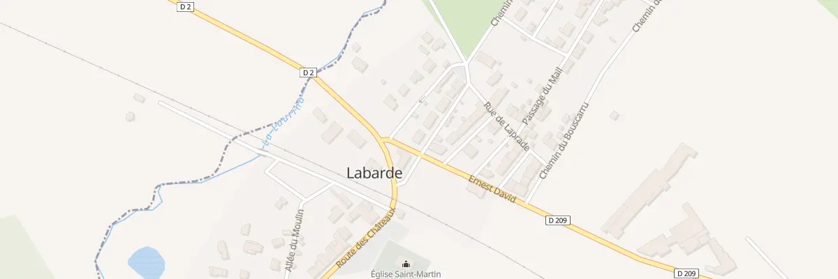 Plan du 1 Av du Comte Lynch à Labarde