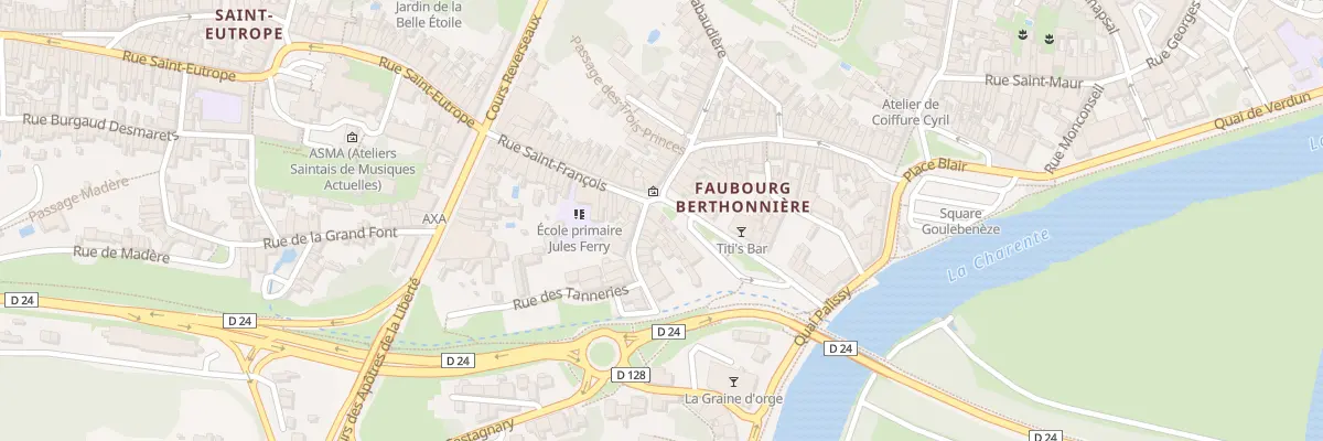 Plan du 20B Rue Pont des Monards à Saintes