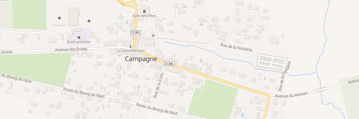 Plan du 71 Av du Marsan à Campagne