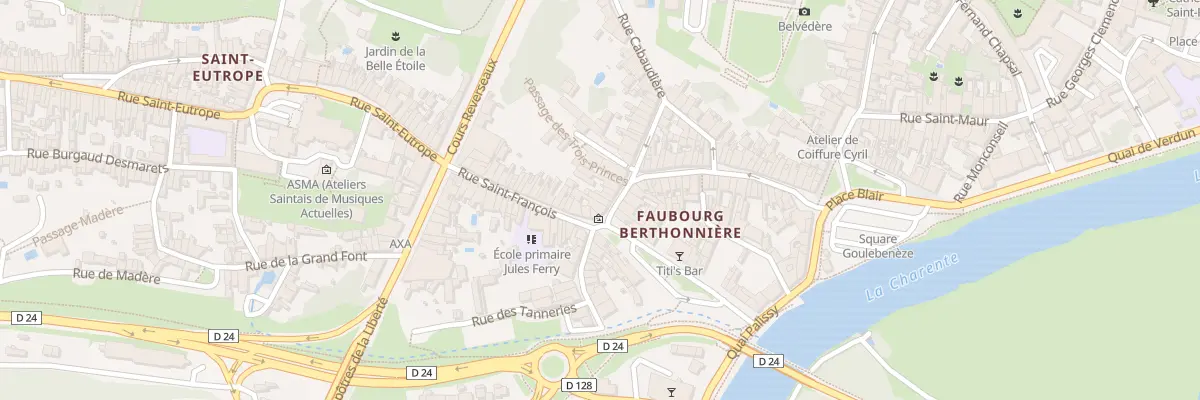 Plan du 64 Rue Berthonniere à Saintes