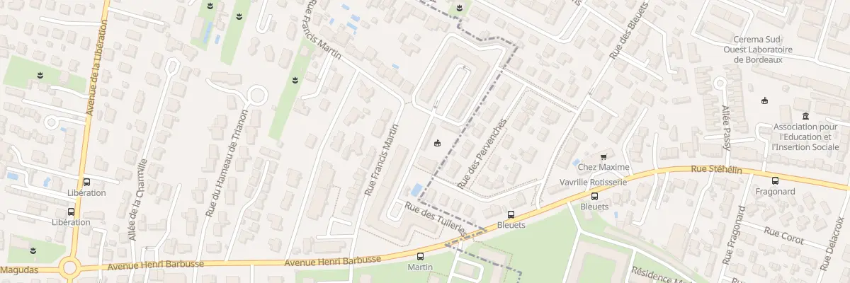 Plan du 10 Rue des Tuileries à Mérignac