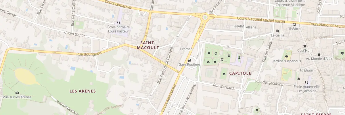 Plan du 38 Rue Pallu de la Barrière à Saintes