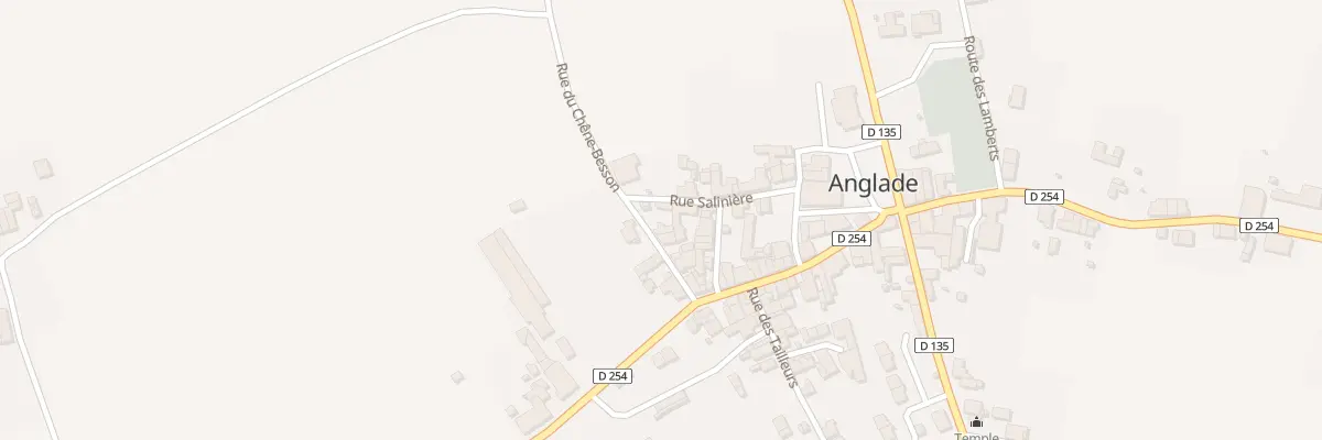 Plan du 134A Le Bourg-ouest à Anglade